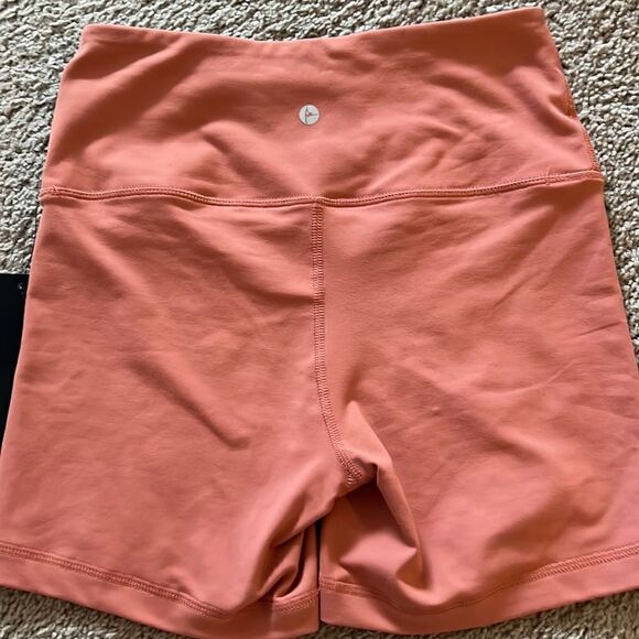 NWT High Waisted Athletic Shorts 90 Degree by Reflex women’s SM light mahogany - Picture 5 of 7